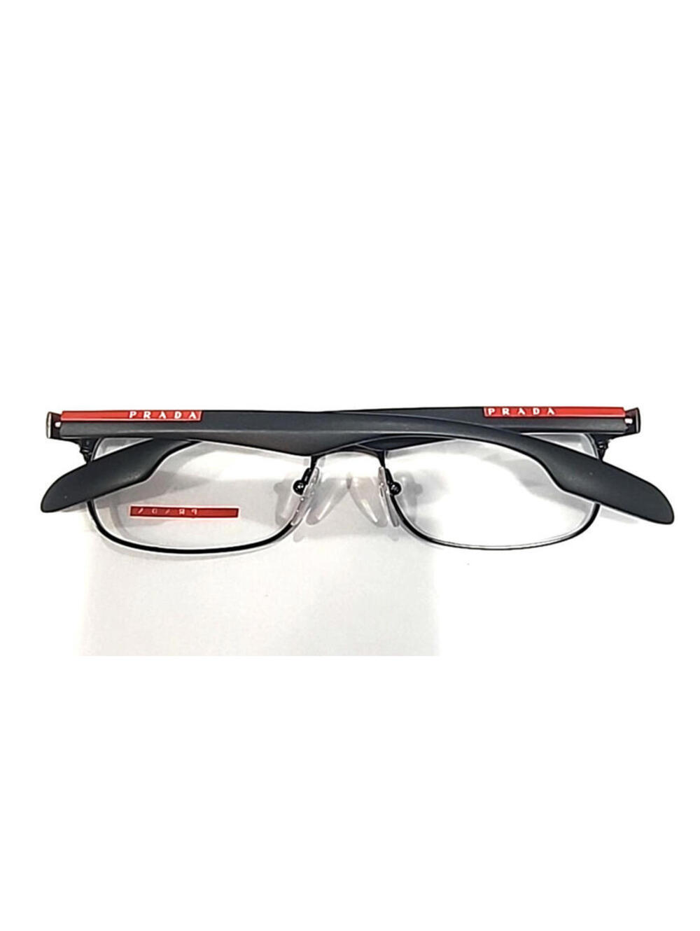 PRADA VPS54D IBO 101 Black Rectangle Eyeglasses 53-18 140 Case Cloth - Picture 5 of 10